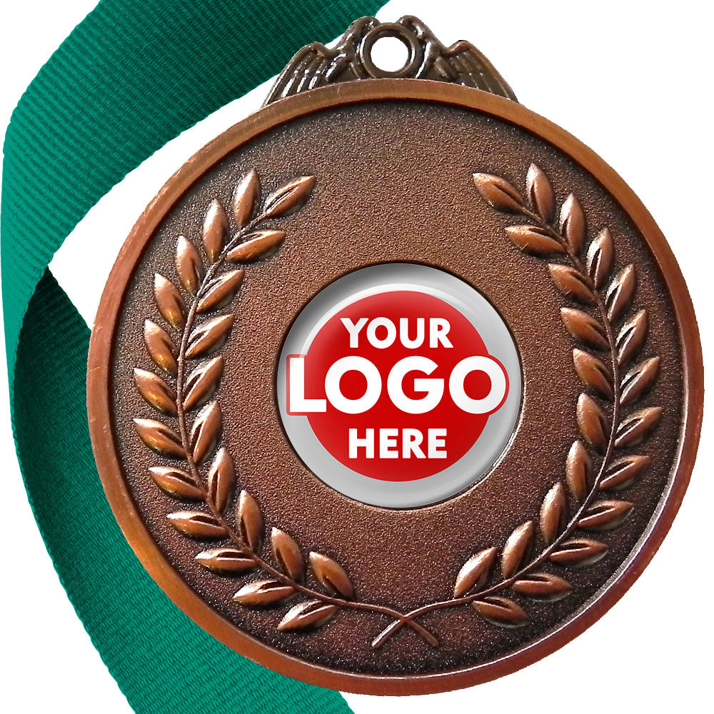 65mm Antique Laurel Wreath Medal On A Ribbon (MJ1065)