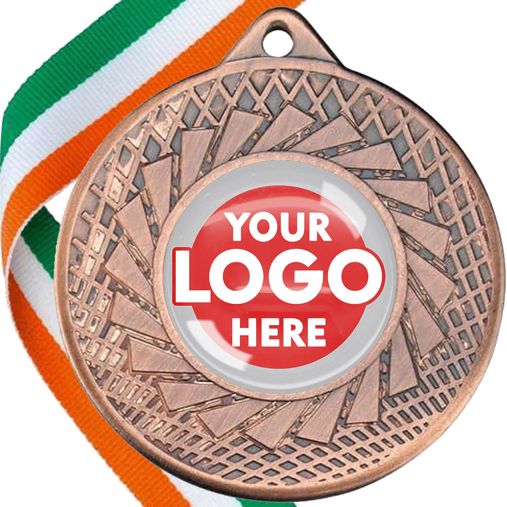 50mm Blade Design Wreath Medals on Ribbons