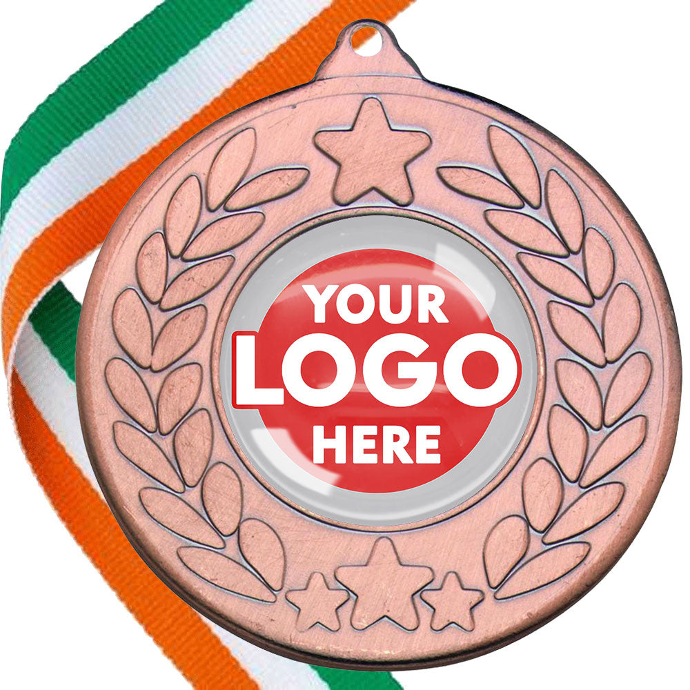 The Glossy 50mm Classic Star Medal on a Ribbon MINIMUM ORDER 100