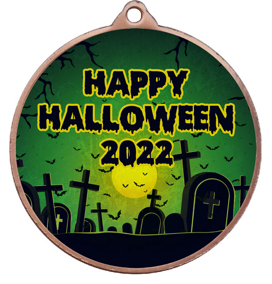 Halloween GBP Medal No ribbon BW Trophies