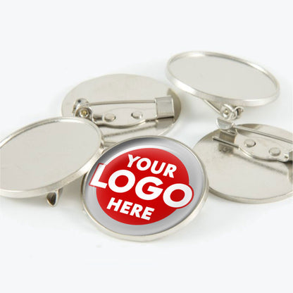 Personalised Premium Badge 25mm pin clasp fitting (L02)