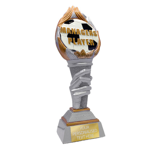 Football Managers Player Torch Resin Award Silver&Gold 245mm (FG125)