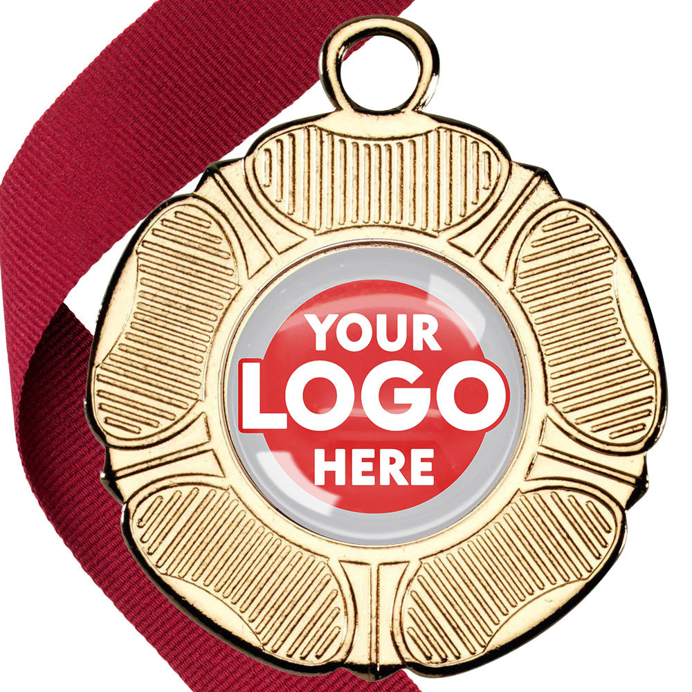 50mm Tudor Rose Medal on a Ribbon