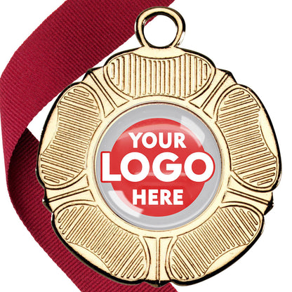 50mm Tudor Rose Medal on a Ribbon