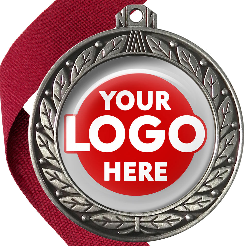 70mm Deluxe Antique Medal on a Ribbon (Laurel Leaf) MJ1070