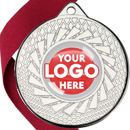 50mm Blade Design Wreath Medals on Ribbons