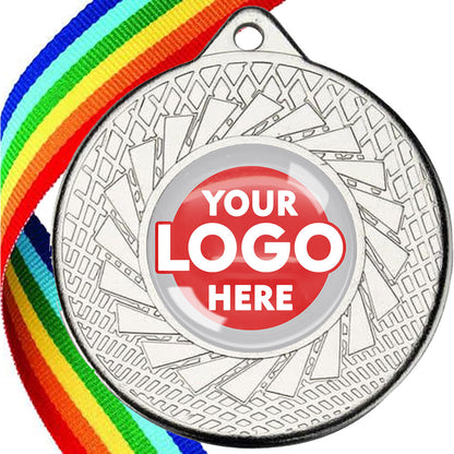 50mm Blade Design Wreath Medals on Ribbons