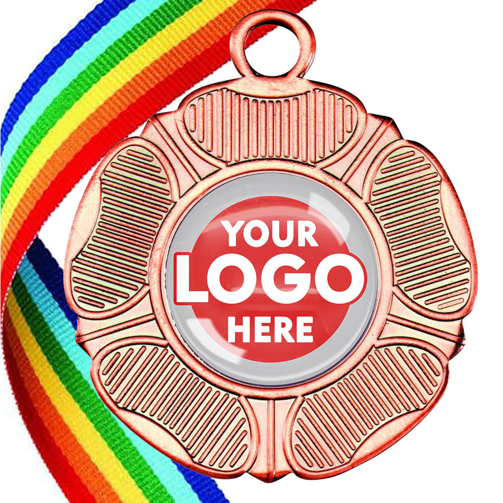 50mm Tudor Rose Medal on a Ribbon