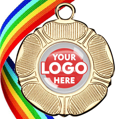 50mm Tudor Rose Medal on a Ribbon