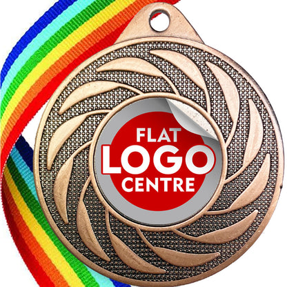 Spinner Design Medal flat centre - MINIMUM ORDER 100