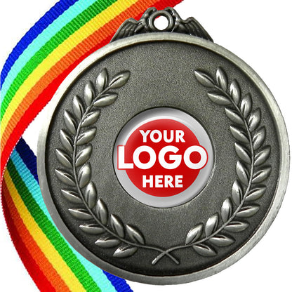 65mm Antique Laurel Wreath Medal On A Ribbon (MJ1065)