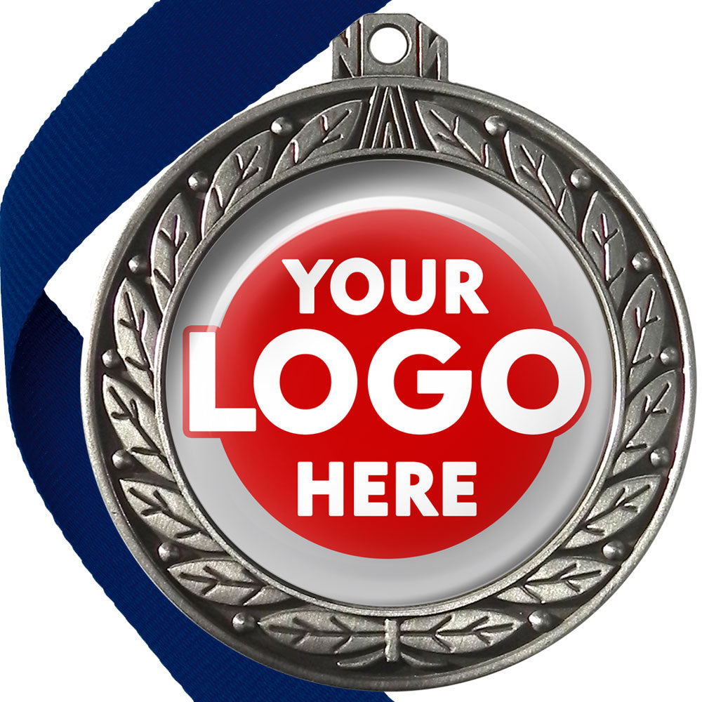 70mm Deluxe Antique Medal on a Ribbon (Laurel Leaf) MJ1070