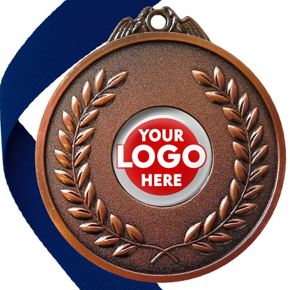 65mm Antique Laurel Wreath Medal On A Ribbon (MJ1065)