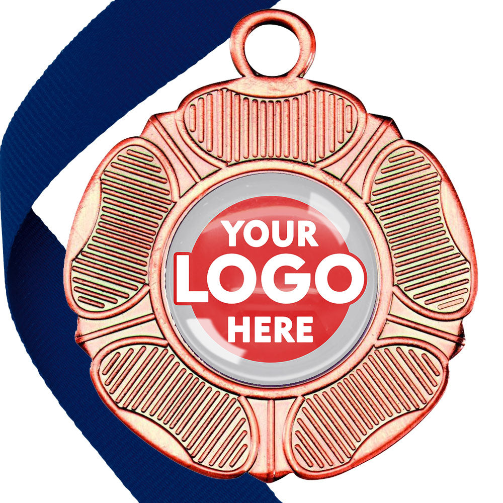 50mm Tudor Rose Medal on a Ribbon