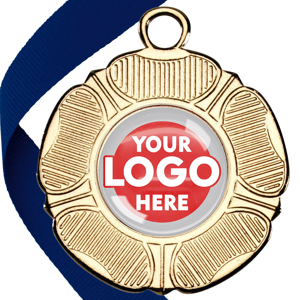 50mm Tudor Rose Medal on a Ribbon