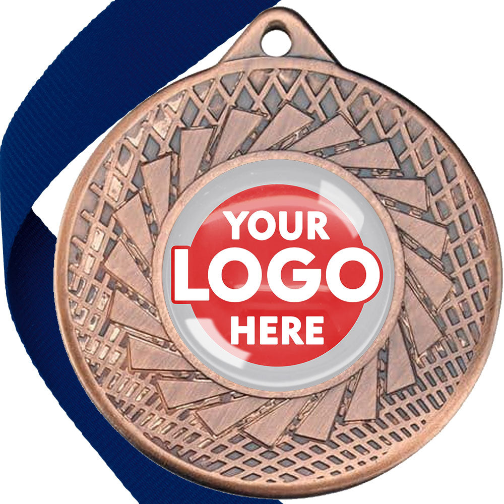 50mm Blade Design Wreath Medals on Ribbons