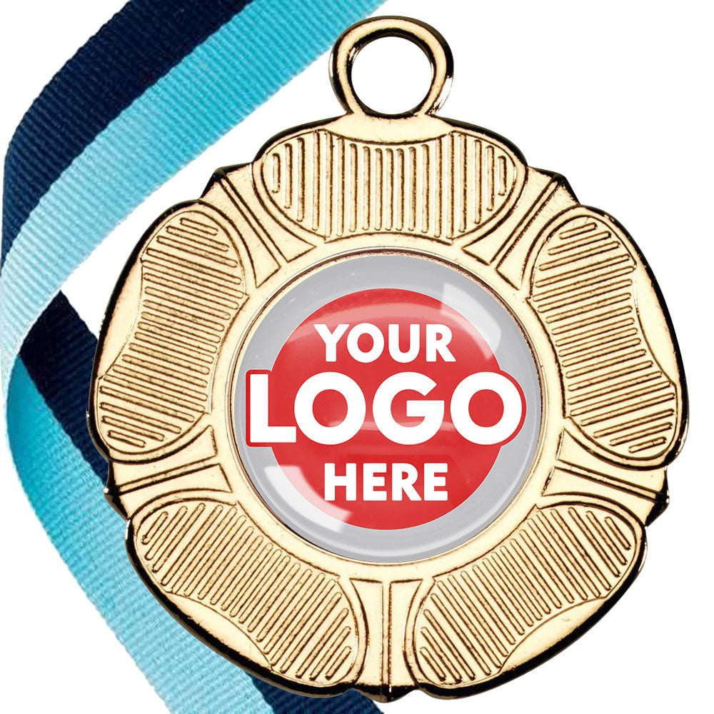 50mm Tudor Rose Medal on a Ribbon