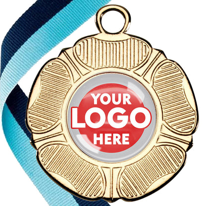 50mm Tudor Rose Medal on a Ribbon