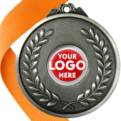 65mm Antique Laurel Wreath Medal On A Ribbon (MJ1065)