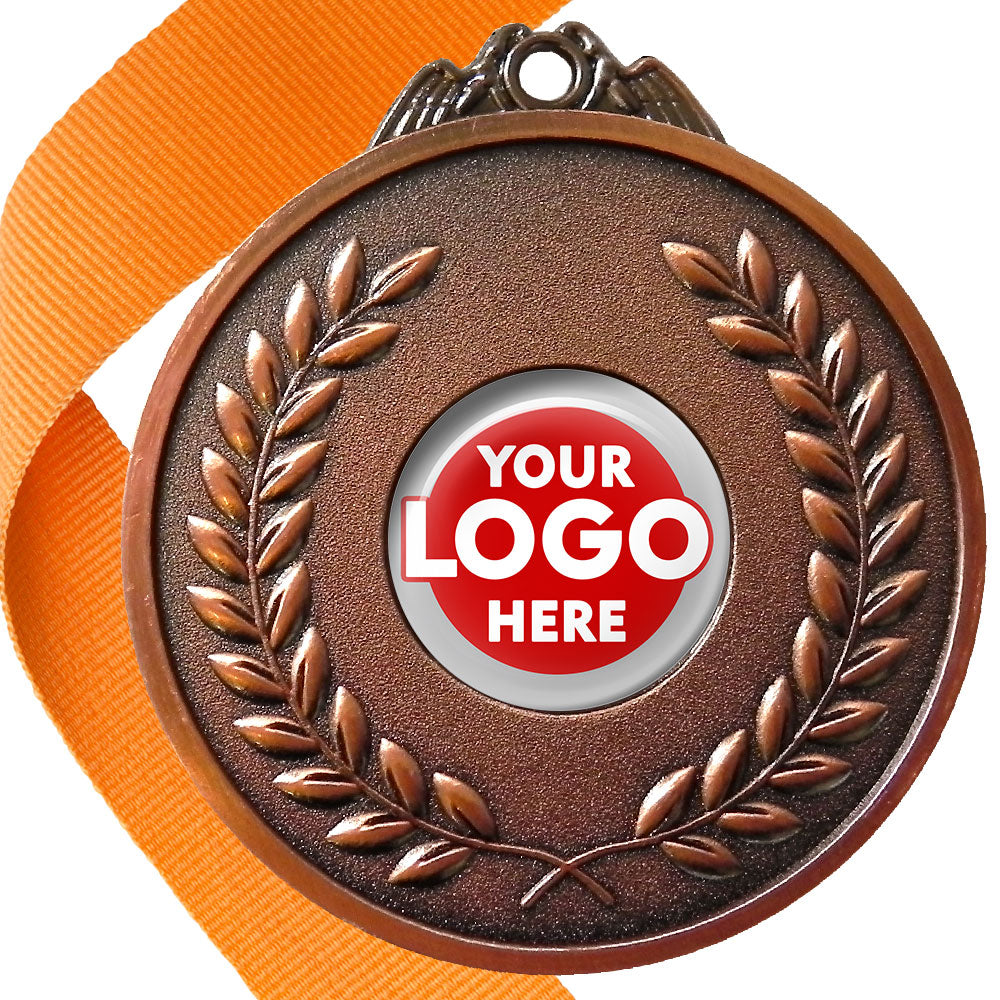 65mm Antique Laurel Wreath Medal On A Ribbon (MJ1065)