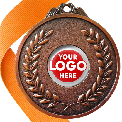 65mm Antique Laurel Wreath Medal On A Ribbon (MJ1065)