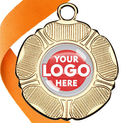 50mm Tudor Rose Medal on a Ribbon