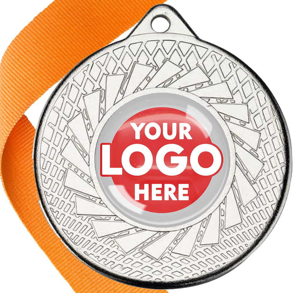 50mm Blade Design Wreath Medals on Ribbons