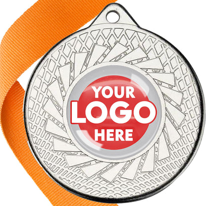 50mm Blade Design Wreath Medals on Ribbons