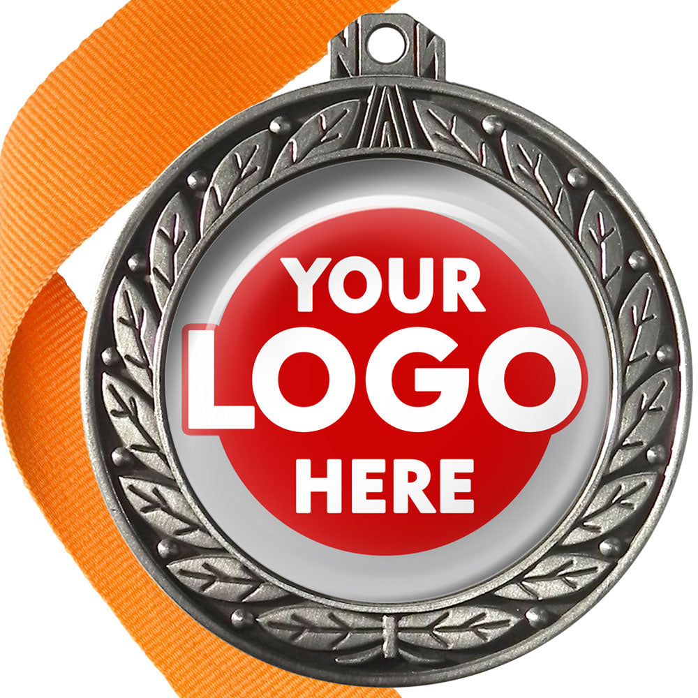 70mm Deluxe Antique Medal on a Ribbon (Laurel Leaf) MJ1070