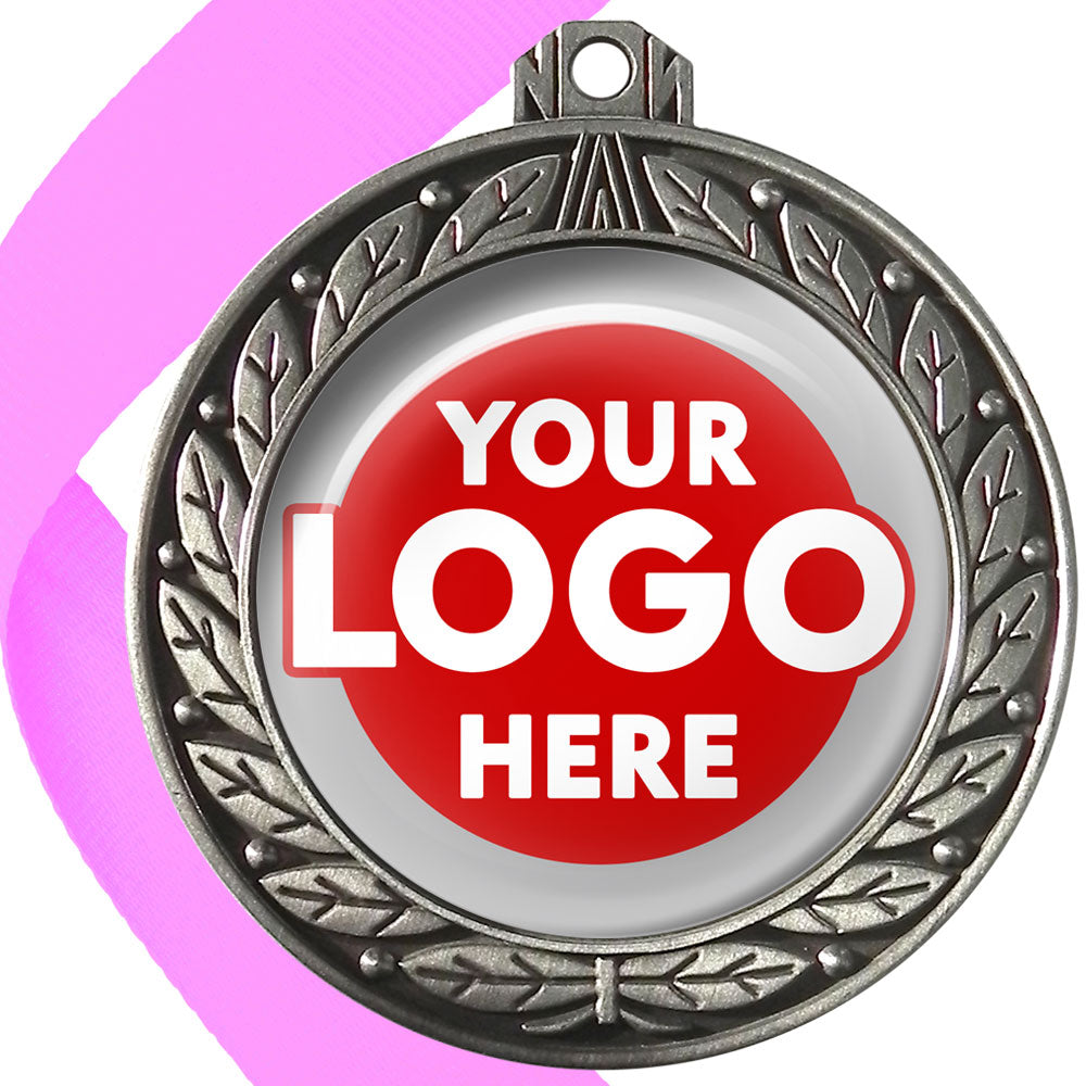 70mm Deluxe Antique Medal on a Ribbon (Laurel Leaf) MJ1070