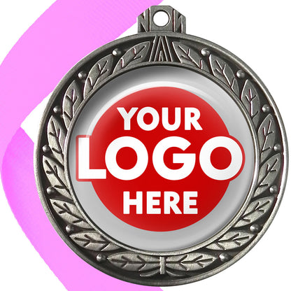 70mm Deluxe Antique Medal on a Ribbon (Laurel Leaf) MJ1070