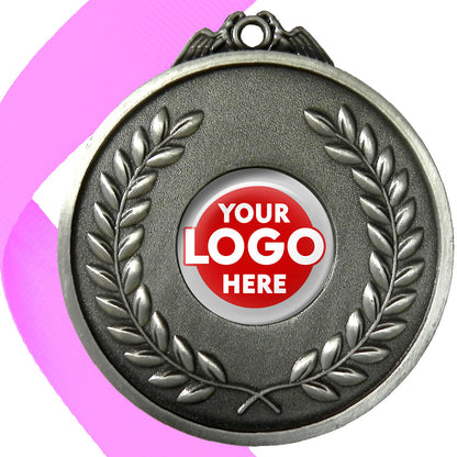 65mm Antique Laurel Wreath Medal On A Ribbon (MJ1065)