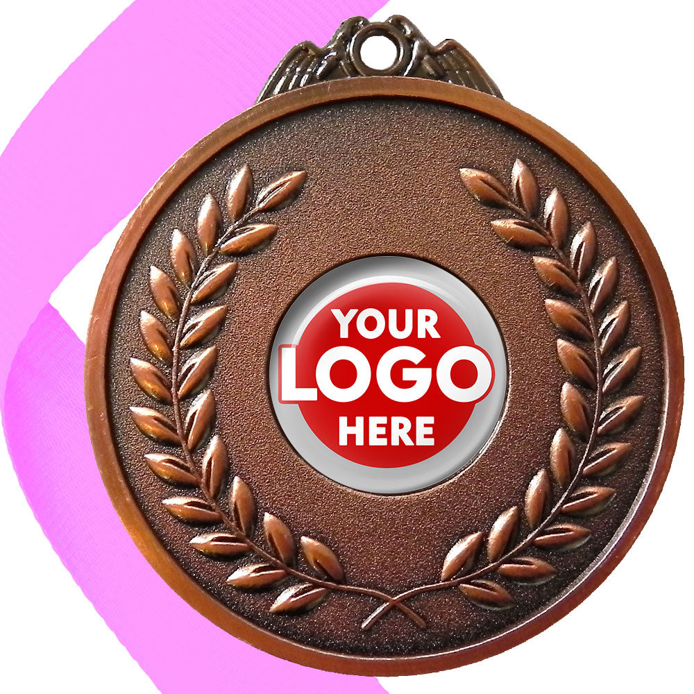 65mm Antique Laurel Wreath Medal On A Ribbon (MJ1065)