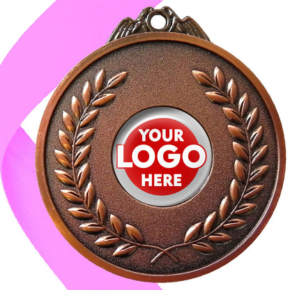 65mm Antique Laurel Wreath Medal On A Ribbon (MJ1065)