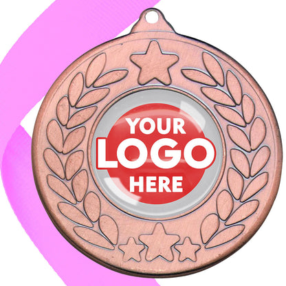 The Glossy 50mm Classic Star Medal on a Ribbon MINIMUM ORDER 100