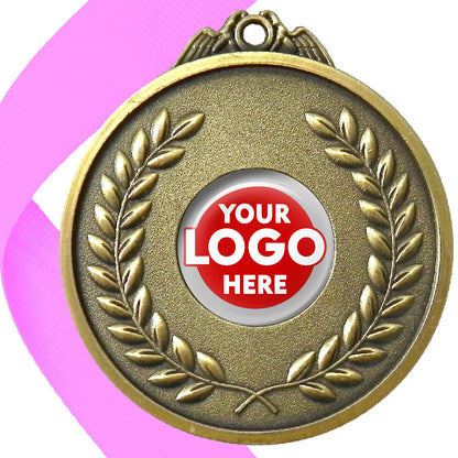 65mm Antique Laurel Wreath Medal On A Ribbon (MJ1065)