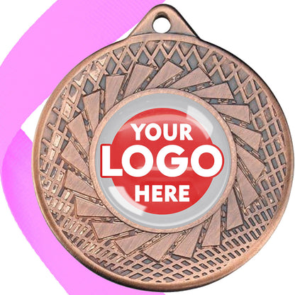 50mm Blade Design Wreath Medals on Ribbons