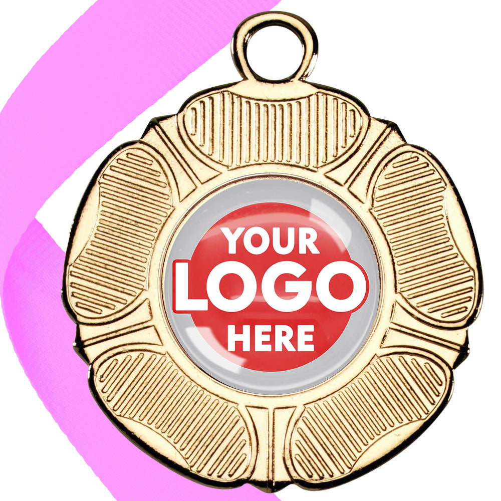 50mm Tudor Rose Medal on a Ribbon