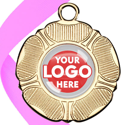 50mm Tudor Rose Medal on a Ribbon