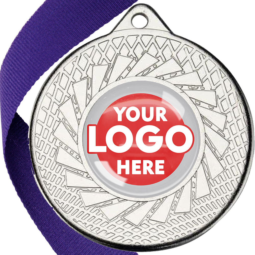 50mm Blade Design Wreath Medals on Ribbons