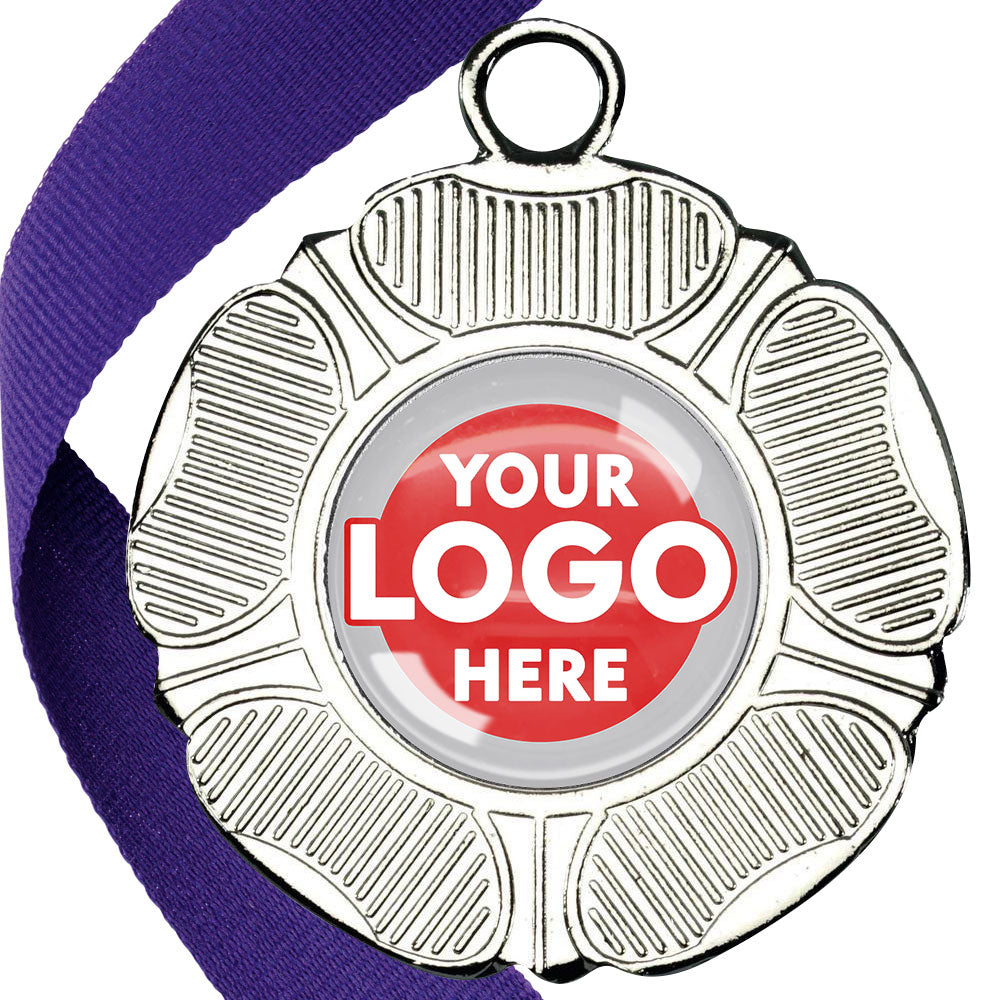 50mm Tudor Rose Medal on a Ribbon