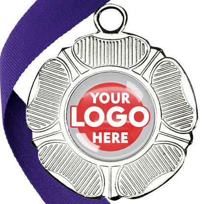 50mm Tudor Rose Medal on a Ribbon