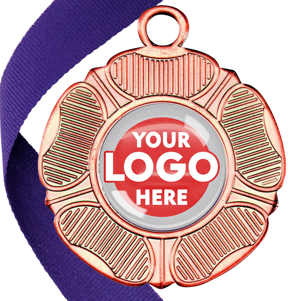 50mm Tudor Rose Medal on a Ribbon