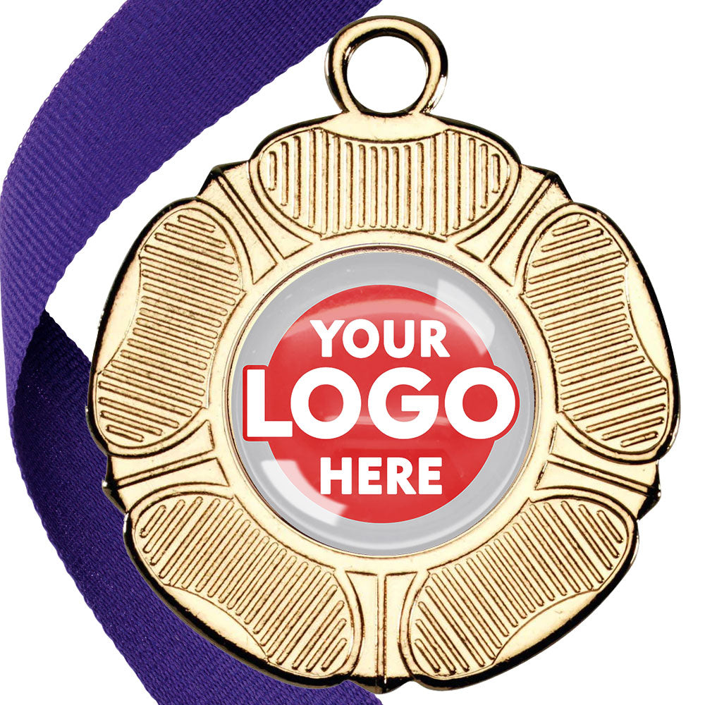 50mm Tudor Rose Medal on a Ribbon