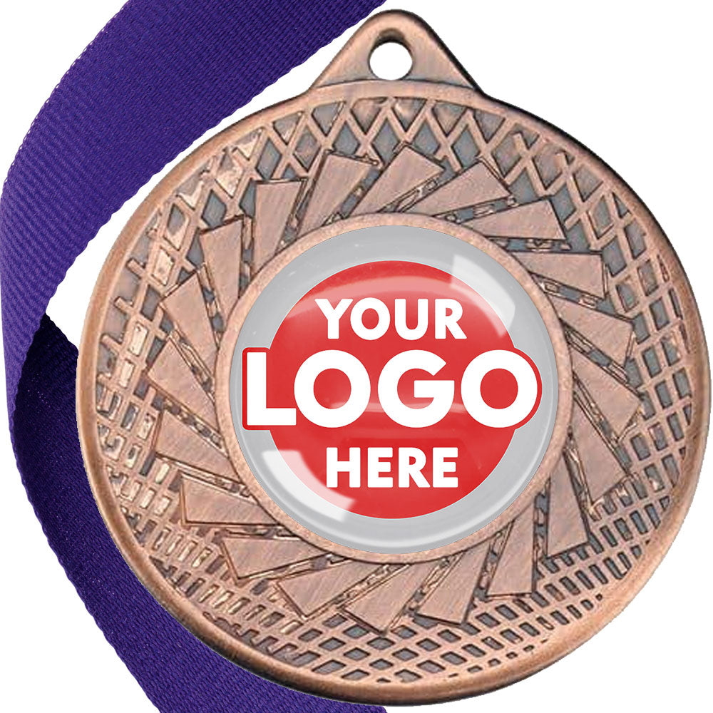 50mm Blade Design Wreath Medals on Ribbons