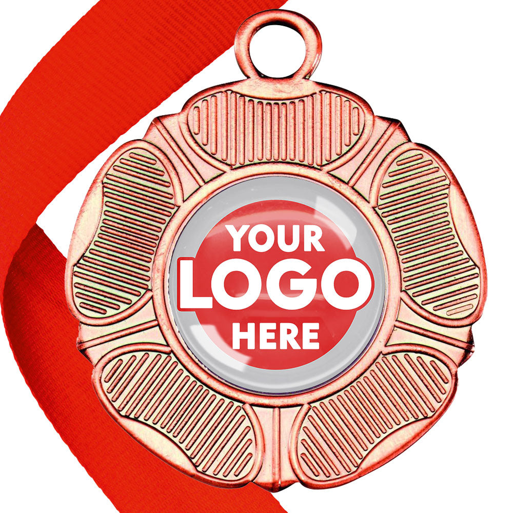 50mm Tudor Rose Medal on a Ribbon