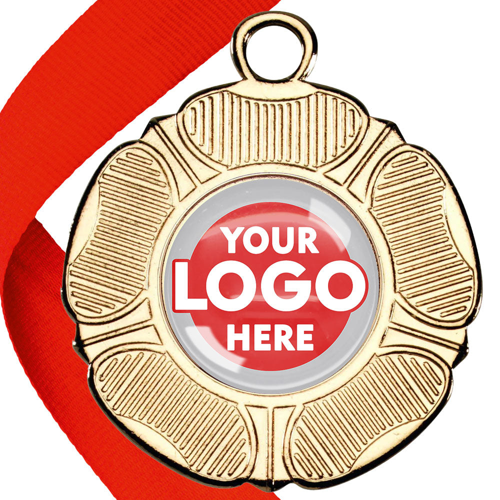 50mm Tudor Rose Medal on a Ribbon