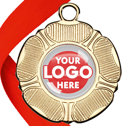 50mm Tudor Rose Medal on a Ribbon