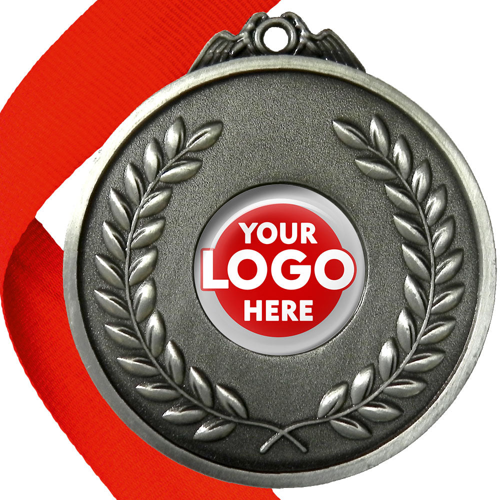 65mm Antique Laurel Wreath Medal On A Ribbon (MJ1065)