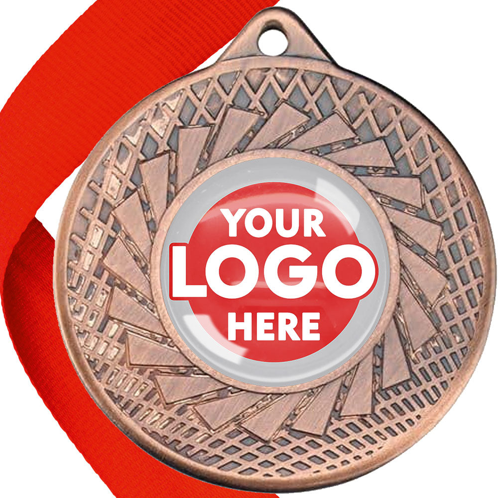 50mm Blade Design Wreath Medals on Ribbons